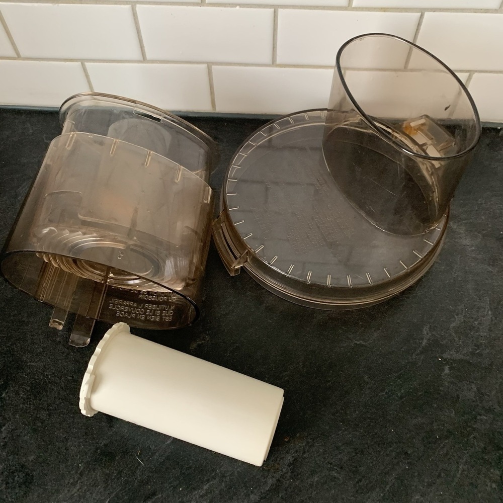 Cuisinart Food Processor Amber Lid & Chute Pusher DLC-10 Replacement Part‎